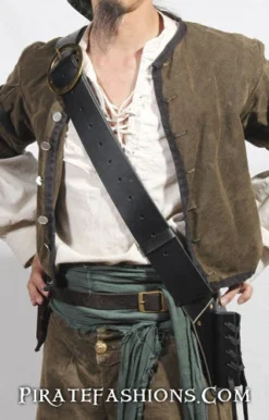 Leather Navy Baldric -Rico Shop baldric navy f