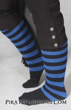 Striped Pirate Knee Socks -Rico Shop blue bkock