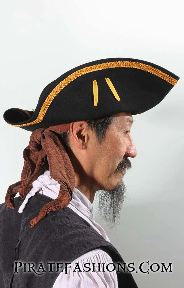 Bosun Pirate Tricorn Hat 2 Bosun Pirate Tricorn Hat - Image 2