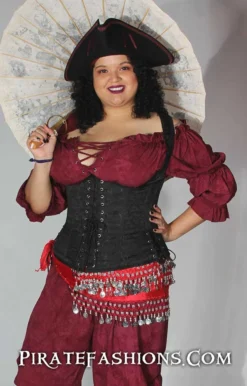 Saucy Pirate Wench Top -Rico Shop burgundysaucy
