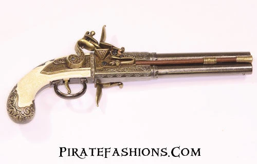 Double Barrel Revolving Flintlock (Non-Firing Replica) 1 Double Barrel Revolving Flintlock (Non-Firing Replica)