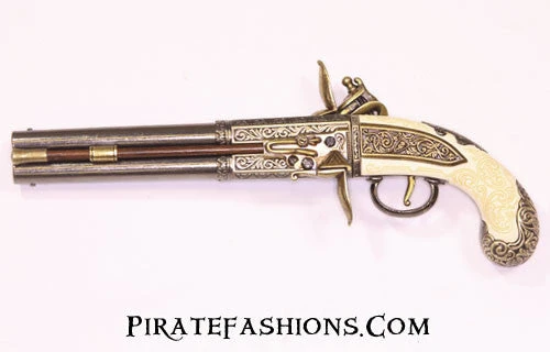 Double Barrel Revolving Flintlock (Non-Firing Replica) 2 Double Barrel Revolving Flintlock (Non-Firing Replica) - Image 2