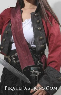 Buccaneer Fabric Baldric -Rico Shop fabricbadlric burgundy