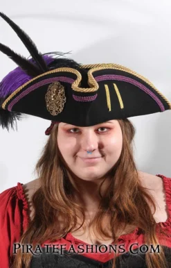 1st Mate Pirate Tricorn Hat 27 1st Mate Pirate Tricorn Hat -Rico Shop first purple