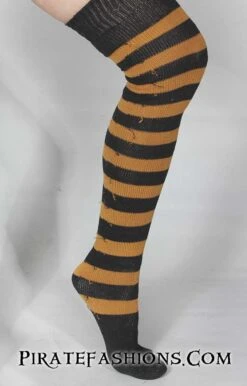 Striped Pirate Knee Socks -Rico Shop gold bksock