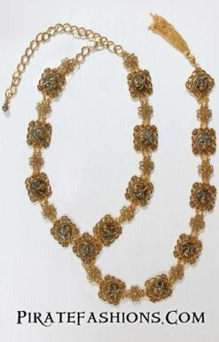 Pirate Queen Jeweled Belt -Rico Shop goldblue