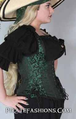 Buxom Bodice -Rico Shop green buxom side