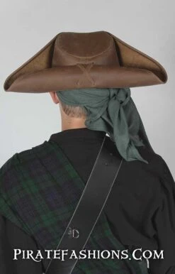 Leather Tricorn Hat -Rico Shop jackhatback