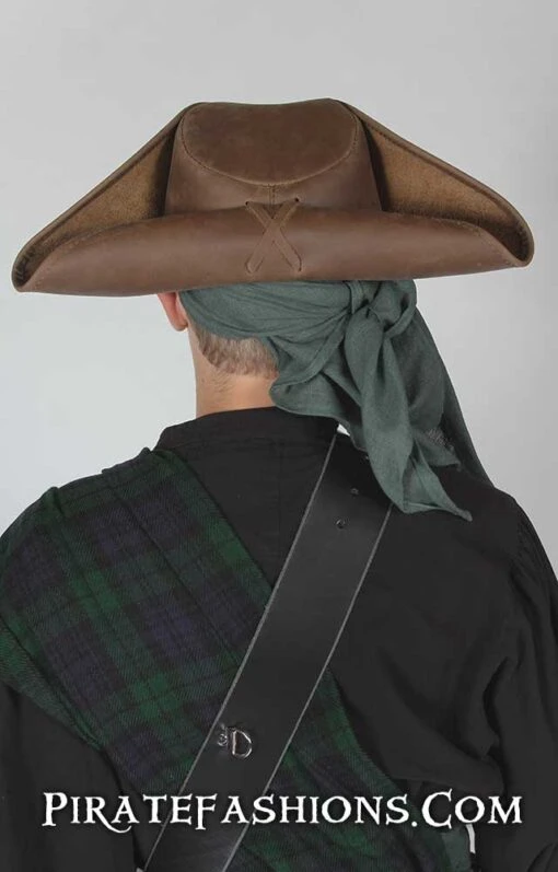 Leather Tricorn Hat - Image 3