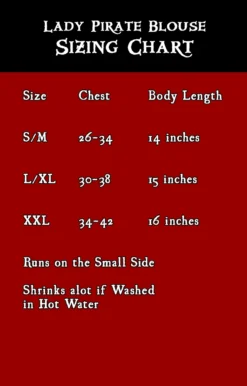 Lady Pirate Blouse 15 Lady Pirate Blouse -Rico Shop lady blouse size