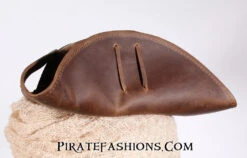 Leather Tricorn Hat -Rico Shop leather tricorn1