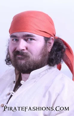 Solid Linen Pirate Bandana -Rico Shop orange bandana