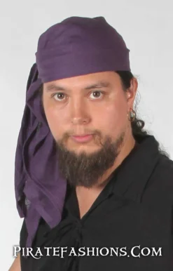 Solid Linen Pirate Bandana -Rico Shop purplebandana