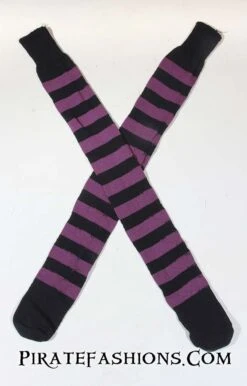 Striped Pirate Knee Socks -Rico Shop purplestriped