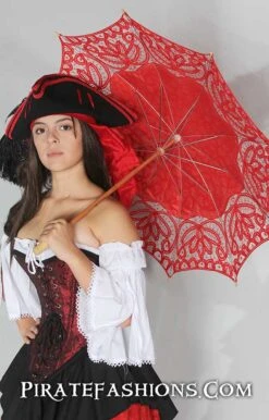 Lace Parasol 13 Lace Parasol -Rico Shop red laceparasol