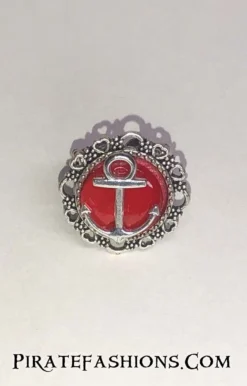 Pirate Queen Ring -Rico Shop redanchorsilver