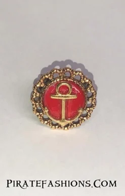 Pirate Queen Ring -Rico Shop redgoldanchor