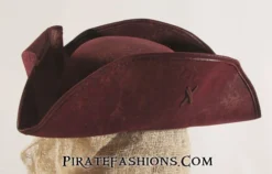 Scallywag Pirate Tricorn Hat -Rico Shop redhat2