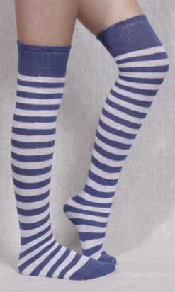 Striped Pirate Knee Socks -Rico Shop s socks bw