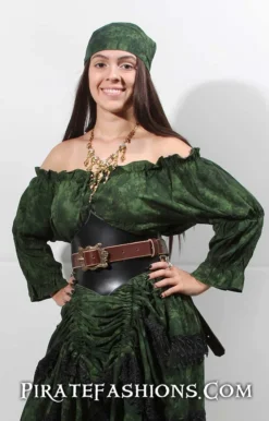 Saucy Pirate Wench Top -Rico Shop saucy green