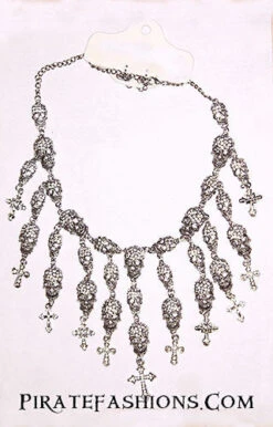 Skull Cross Necklace -Rico Shop skull necklace light