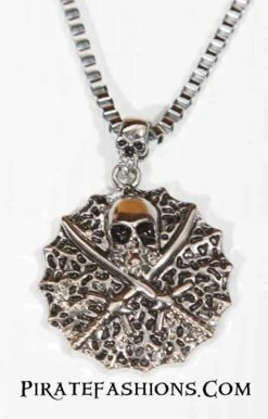 Large Skull N Cross Sword Pendant