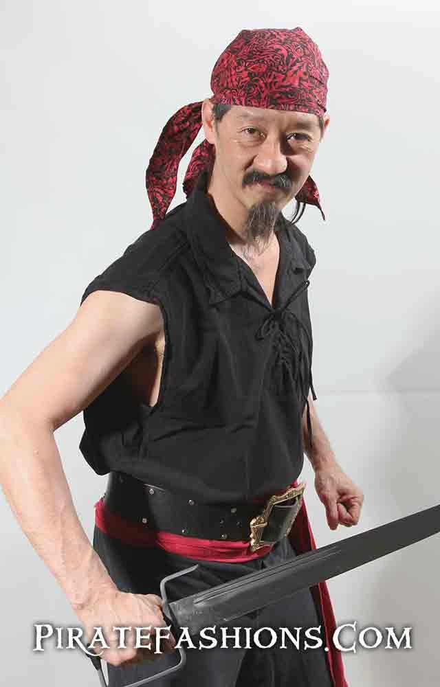 Sleeveless Pirate Shirt 2 Sleeveless Pirate Shirt - Image 2