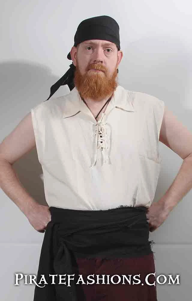 Sleeveless Pirate Shirt 4 Sleeveless Pirate Shirt - Image 4
