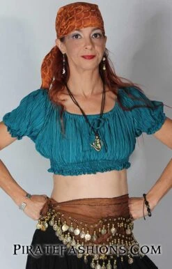 Half Wench Top -Rico Shop tealhalfwench