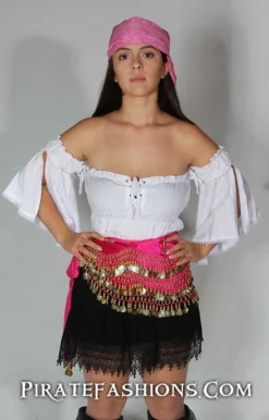 Lady Pirate Blouse 17 Lady Pirate Blouse -Rico Shop whiteladytop2